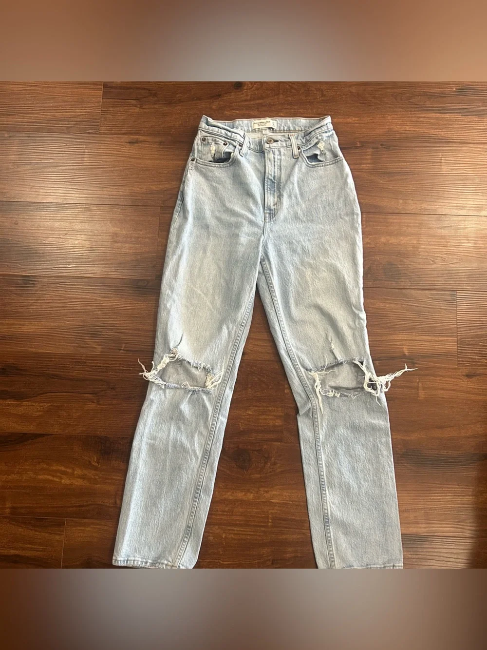 90's Straight Ultra High Rise Jeans - Curve Love - Abercrombie + Fitch - Picture 11 of 16